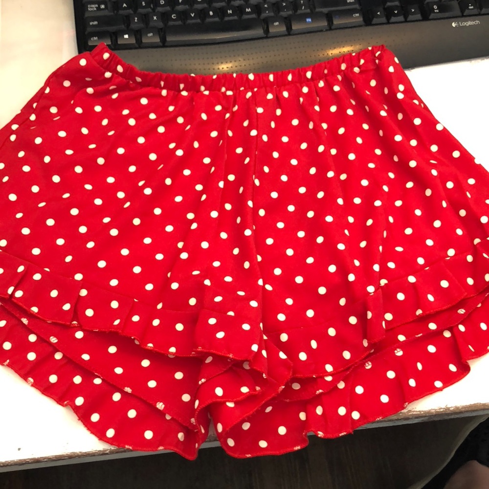 Red & White Polka Dot Shorts